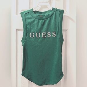 NWT - GUESS Eliza Rhinestone Logo Tank Top